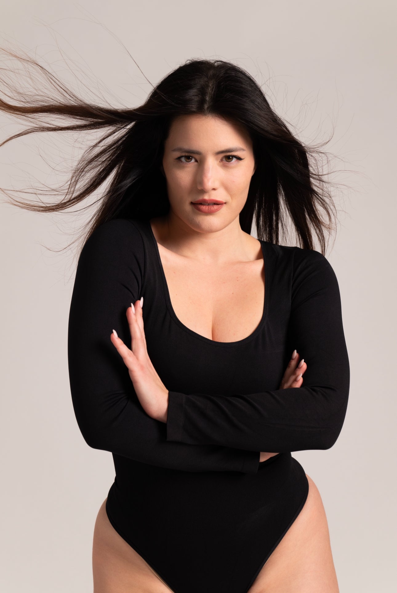 🍀Body Modellante a Maniche Lunghe - Scollo Rotondo🍀