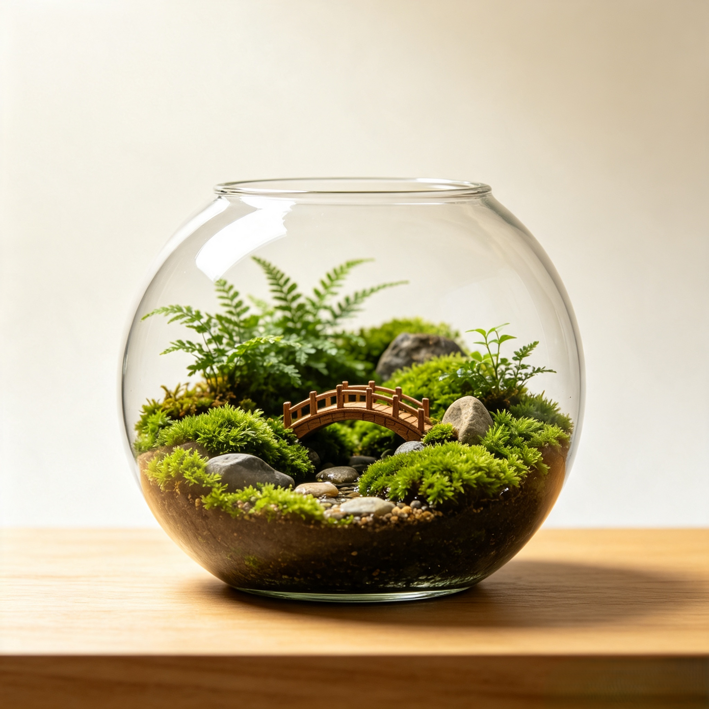 Open Top Round Clear Glass Terrarium Bowl