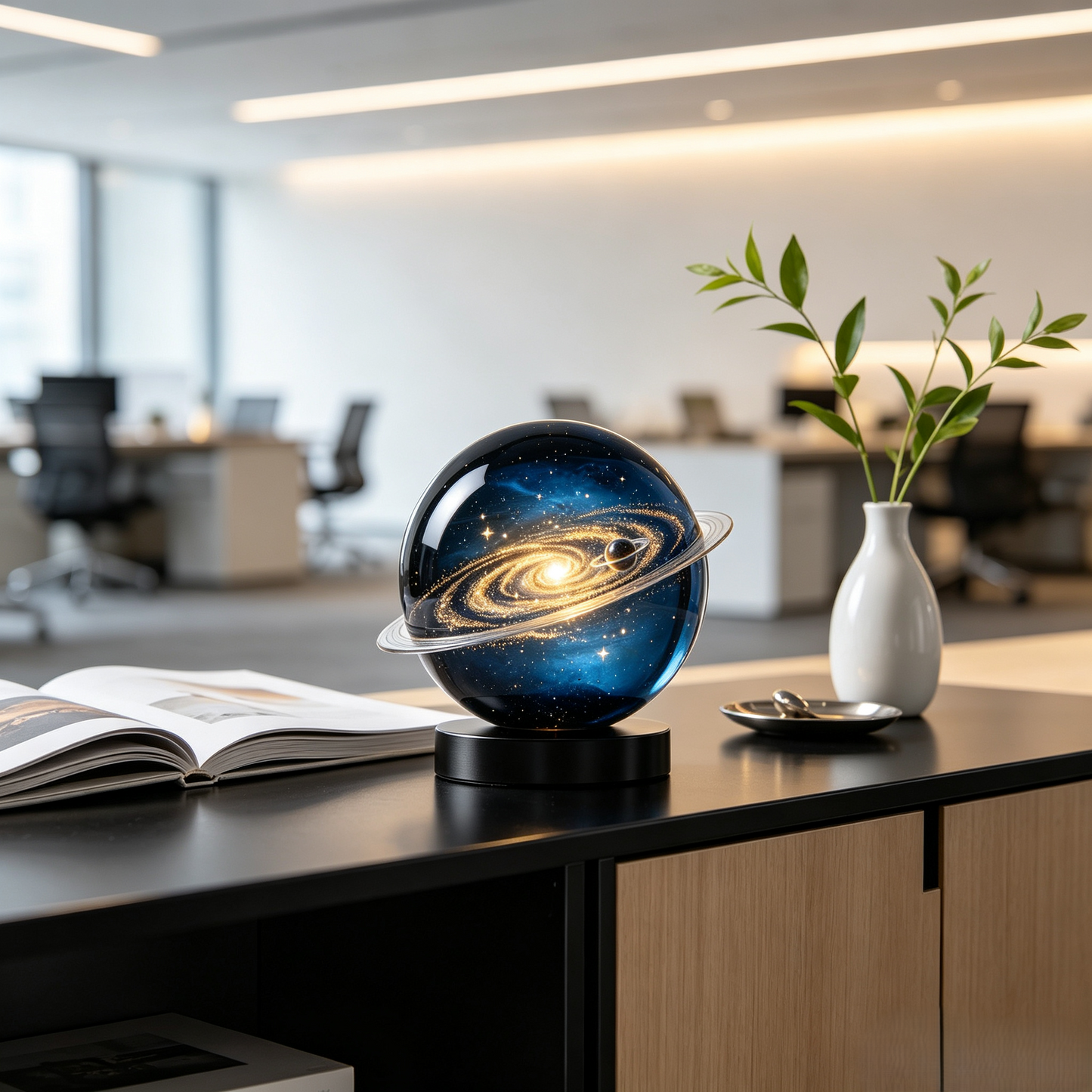 Starry Galaxy Crystal Ball Ornament
