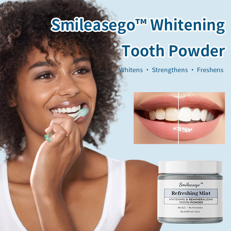 Smileasego™ Whitening Remineralizing Tooth Powder🎁 Fluoride Free🔥Teeth Polish & Stain Remover