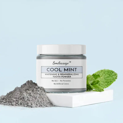 Smileasego™ Whitening Remineralizing Tooth Powder, Fluoride Free, Teeth Polish & Stain Remover
