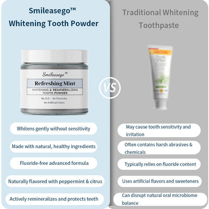 Smileasego™ Whitening Remineralizing Tooth Powder🎁 Fluoride Free🔥Teeth Polish & Stain Remover