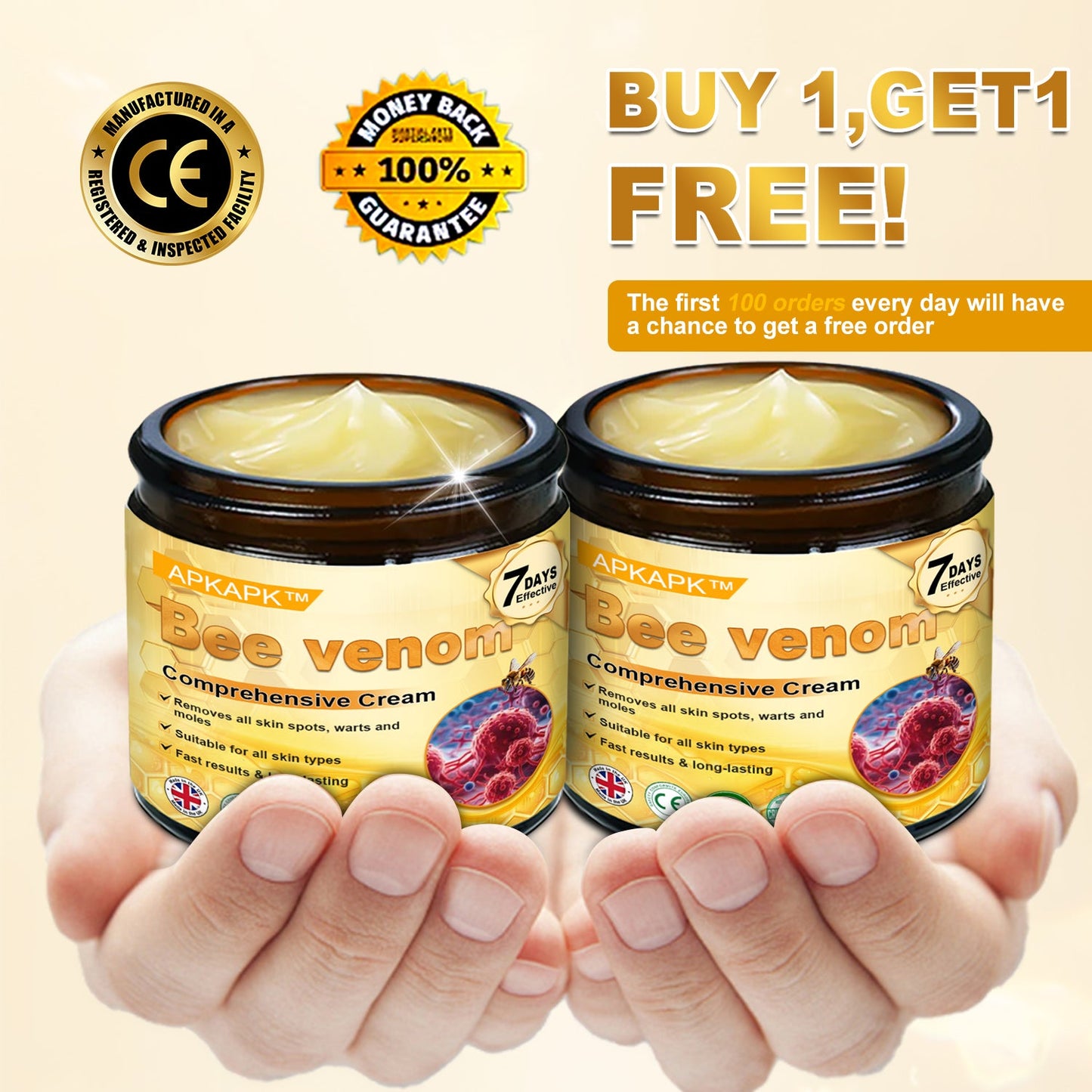 🎀𝗔𝗿𝗶𝗮𝗚𝗹𝗼® 🐝 Bee venom Comprehensive Cream  Sagging Skin, Fine Lines, Loss of Firmness, Flat Bust, Drooping Hips, and More